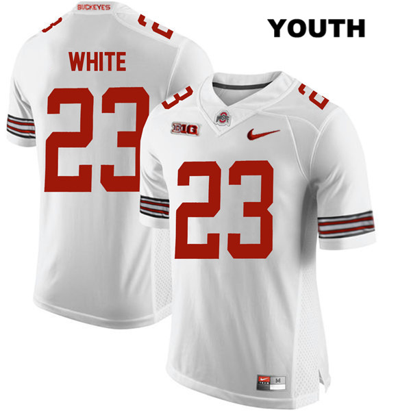 Ohio State Buckeyes Youth De'Shawn White #23 White Authentic Nike College NCAA Stitched Football Jersey IZ19Z70JQ